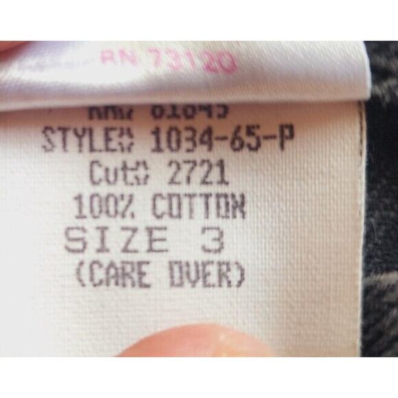 VTg 80s Fredericks of Hollywood Blue leopard Black Denim High Rise Jeans Sz 3 US - Picture 10 of 12